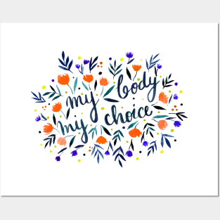 My body, my choice orange and blue Posters and Art